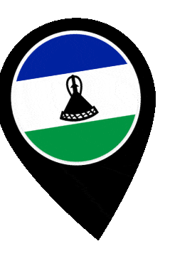 Lesotho Pin Wobble animated flag GIF