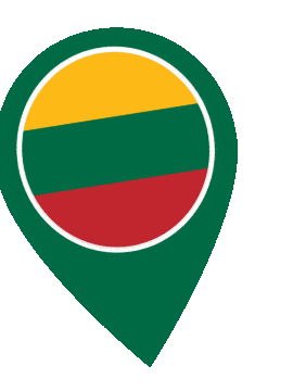 Lithuania Pin Wobble animated flag GIF