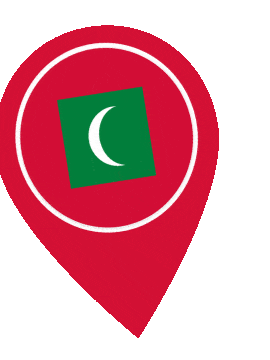 Maldives Pin Wobble animated flag GIF