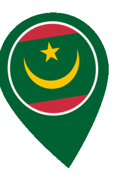 Mauritania Pin Wobble animated flag GIF