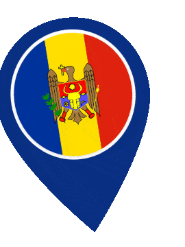 Moldova Pin Wobble animated flag GIF