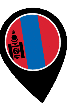 Mongolia Pin Wobble animated flag GIF