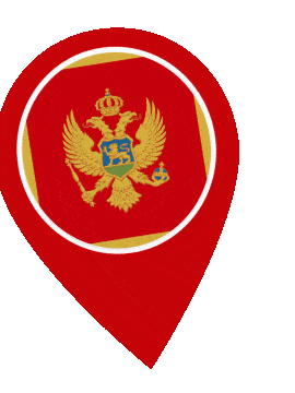 Montenegro Pin Wobble animated flag GIF