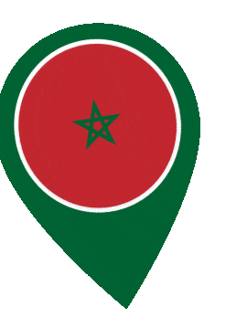 Morocco Pin Wobble animated flag GIF
