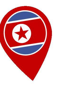 North Korea Pin Wobble animated flag GIF