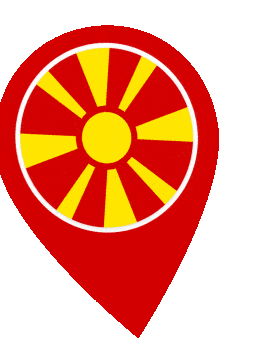 North Macedonia Pin Wobble animated flag GIF