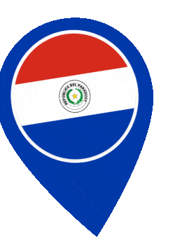 Paraguay Pin Wobble animated flag GIF