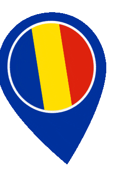 Romania Pin Wobble animated flag GIF