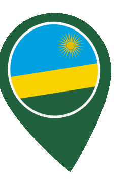 Rwanda Pin Wobble animated flag GIF