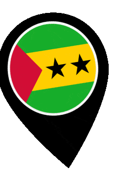 São Tomé and Príncipe Pin Wobble animated flag GIF