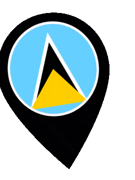 Saint Lucia Pin Wobble animated flag GIF