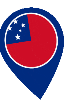 Samoa Pin Wobble animated flag GIF