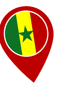Senegal Pin Wobble animated flag GIF