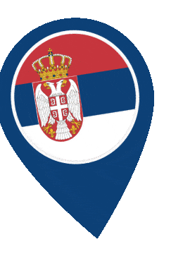 Serbia Pin Wobble animated flag GIF