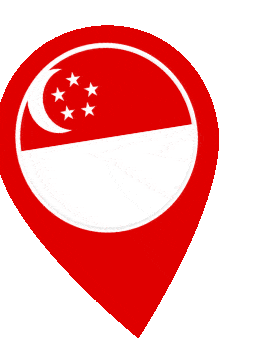 Singapore Pin Wobble animated flag GIF