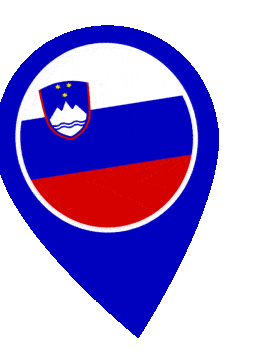 Slovenia Pin Wobble animated flag GIF