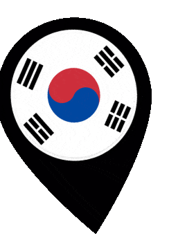 South Korea Pin Wobble animated flag GIF