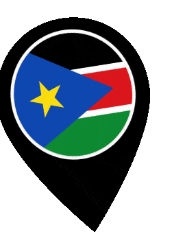 South Sudan Pin Wobble animated flag GIF