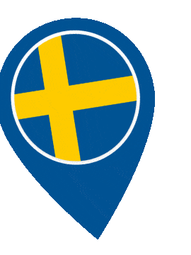 Sweden Pin Wobble animated flag GIF