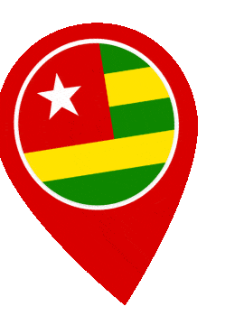 Togo Pin Wobble animated flag GIF