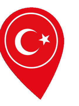 Turkey Pin Wobble animated flag GIF