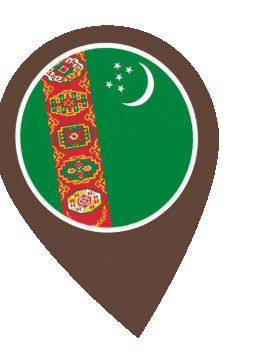 Turkmenistan Pin Wobble animated flag GIF
