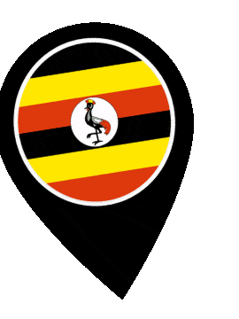Uganda Pin Wobble animated flag GIF