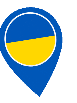 Ukraine Pin Wobble animated flag GIF