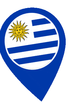 Uruguay Pin Wobble animated flag GIF