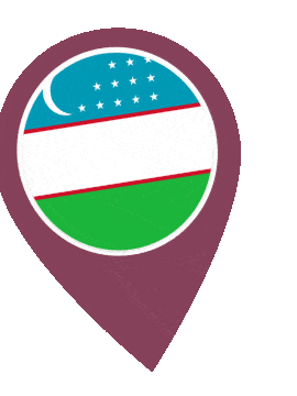 Uzbekistan Pin Wobble animated flag GIF