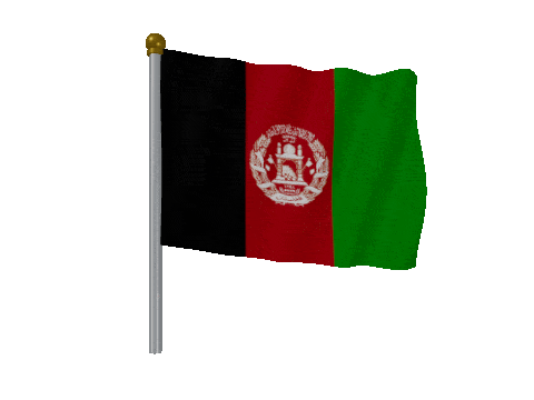 Afghanistan Pole Fast Wind animated flag GIF