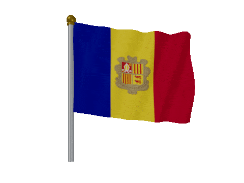 Andorra Pole Fast Wind animated flag GIF