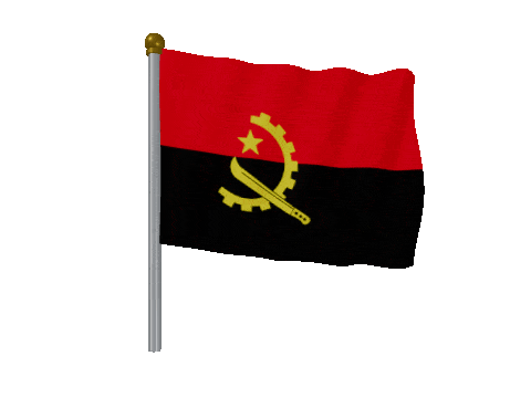Angola Pole Fast Wind animated flag GIF