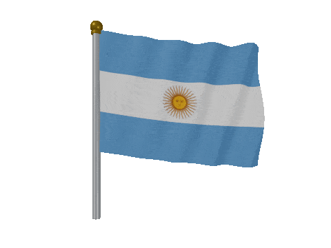 Argentina Pole Fast Wind animated flag GIF