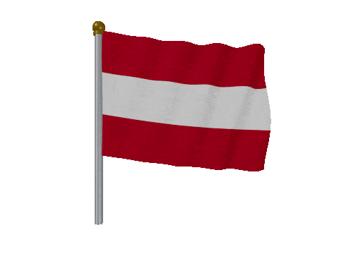 Austria Pole Fast Wind animated flag GIF