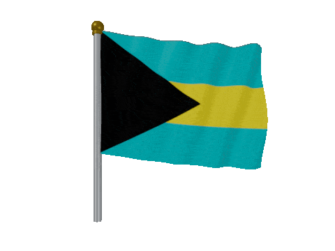 Bahamas Pole Fast Wind animated flag GIF