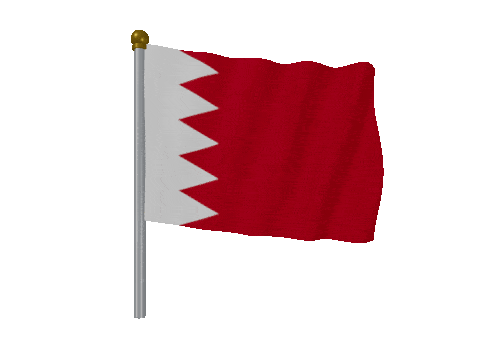 Bahrain Pole Fast Wind animated flag GIF