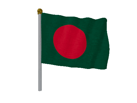 Bangladesh Pole Fast Wind animated flag GIF