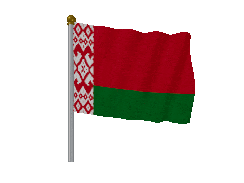 Belarus Pole Fast Wind animated flag GIF