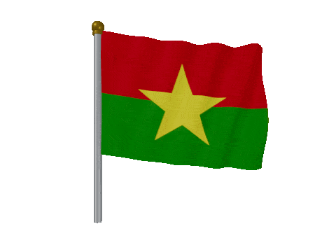Burkina Faso Pole Fast Wind animated flag GIF