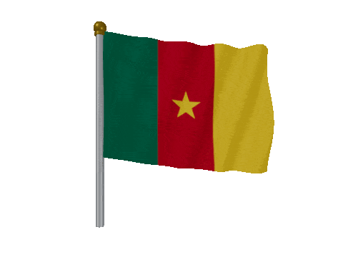Cameroon Pole Fast Wind animated flag GIF