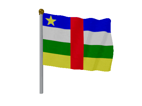 Central African Republic Pole Fast Wind animated flag GIF