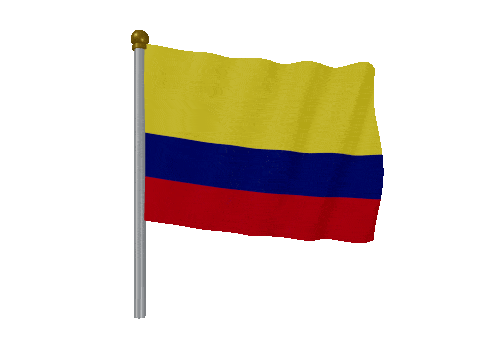 Colombia Pole Fast Wind animated flag GIF