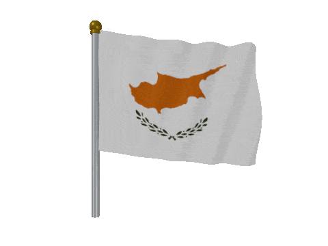 Cyprus Pole Fast Wind animated flag GIF