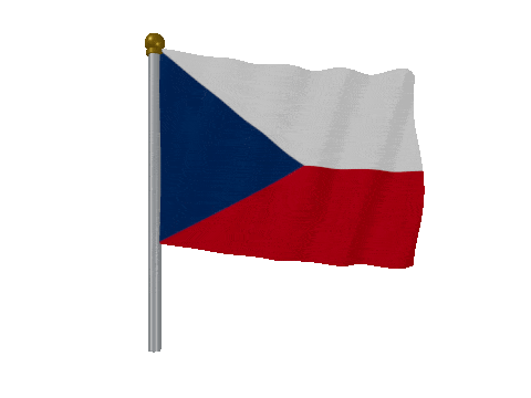 Czechia Pole Fast Wind animated flag GIF