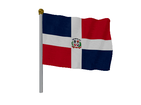 Dominican Republic Pole Fast Wind animated flag GIF