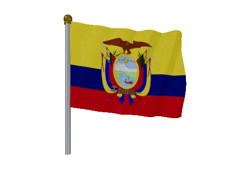 Ecuador Pole Fast Wind animated flag GIF