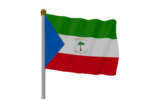 Equatorial Guinea Pole Fast Wind animated flag GIF