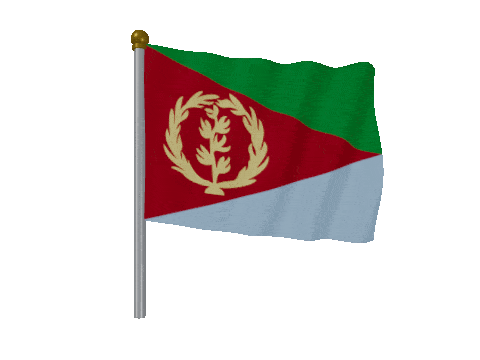 Eritrea Pole Fast Wind animated flag GIF