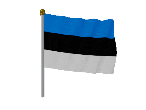 Estonia Pole Fast Wind animated flag GIF